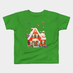 1980s matching family christmas retro candy gingerbread house Kids T-Shirt